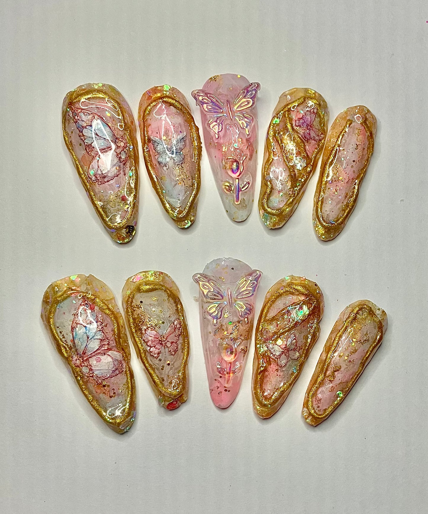 Heavenly Butterflies | Press On Nails