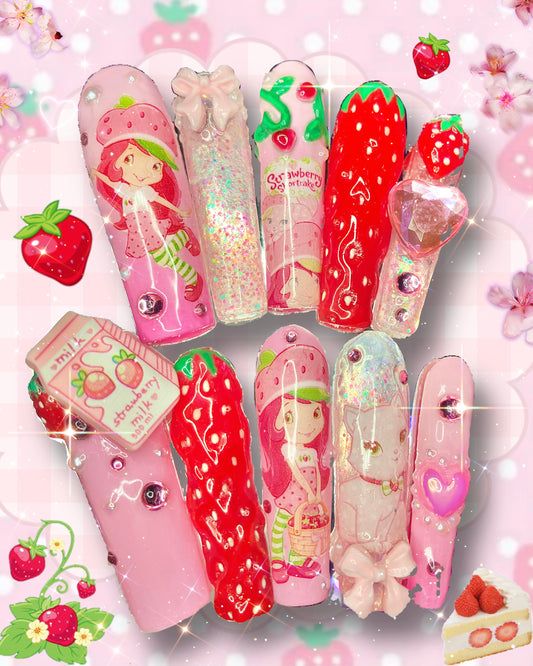 Strawberry Shortcake | Press On Nails