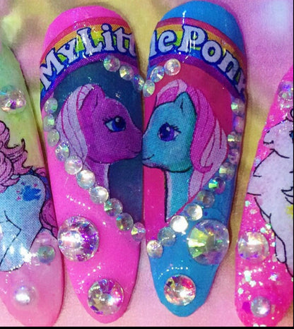 My Little Pony (short square)| Ready To Ship Press ons