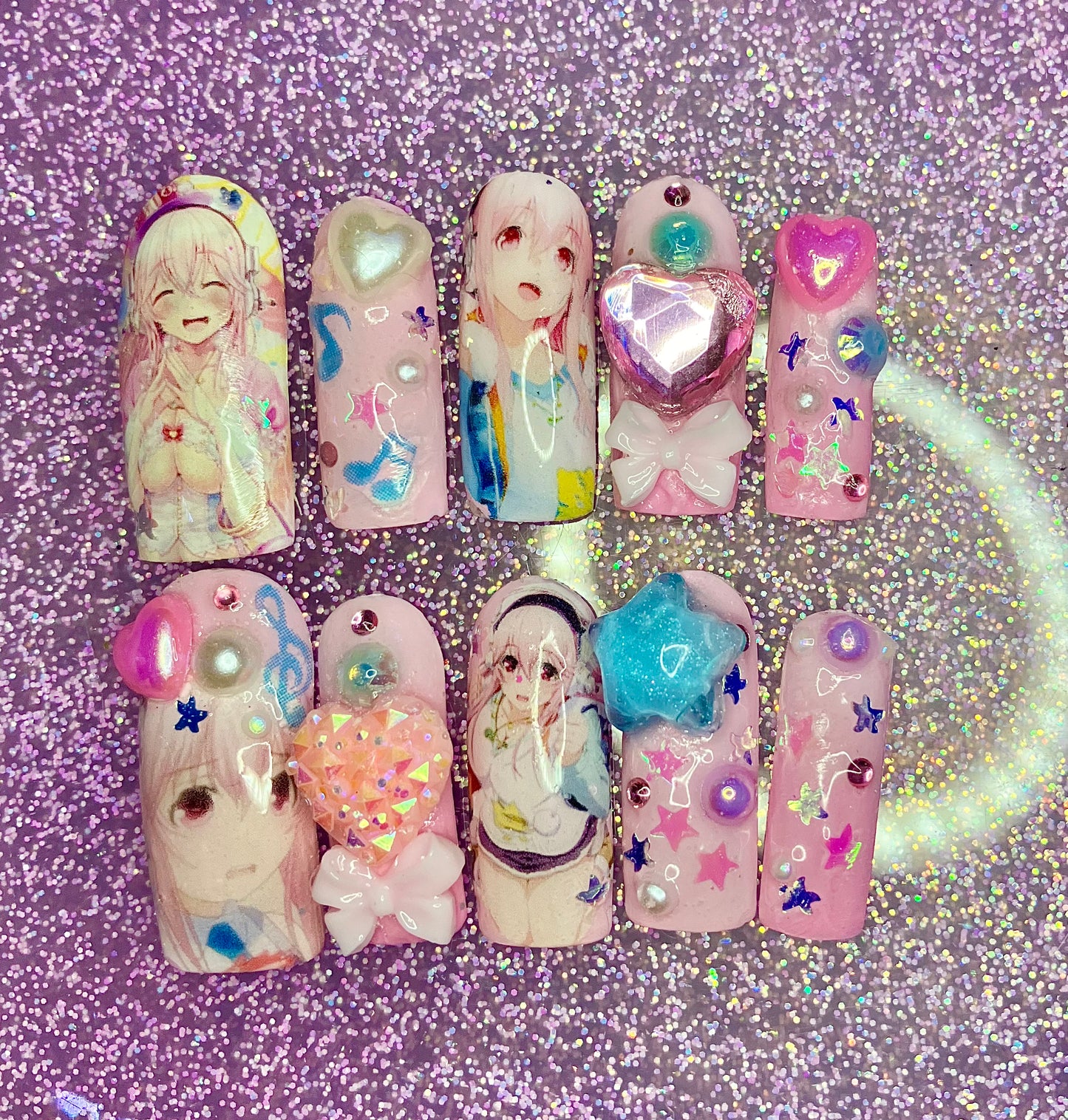 Super Sonico | Press On Nails