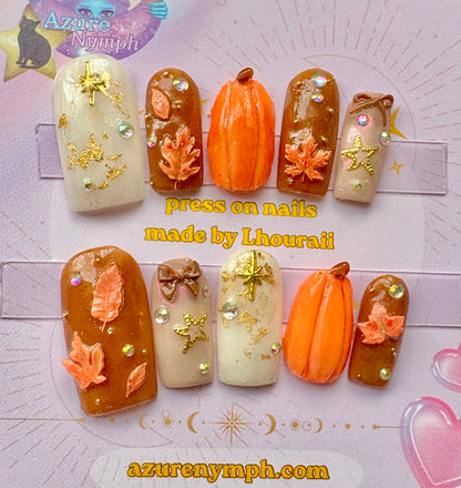 Autumn Pumpkin Patch | Press On Nails