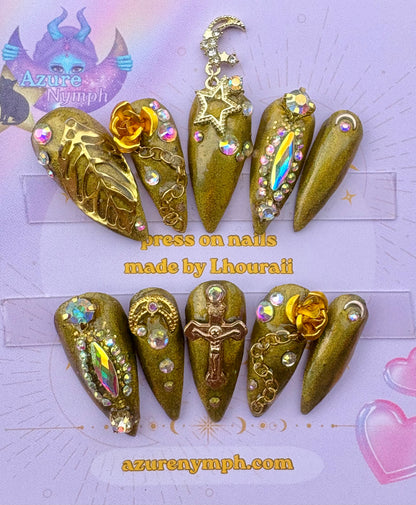 Golden goddess | Press On Nails