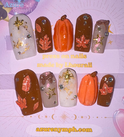 Autumn Pumpkin Patch | Press On Nails