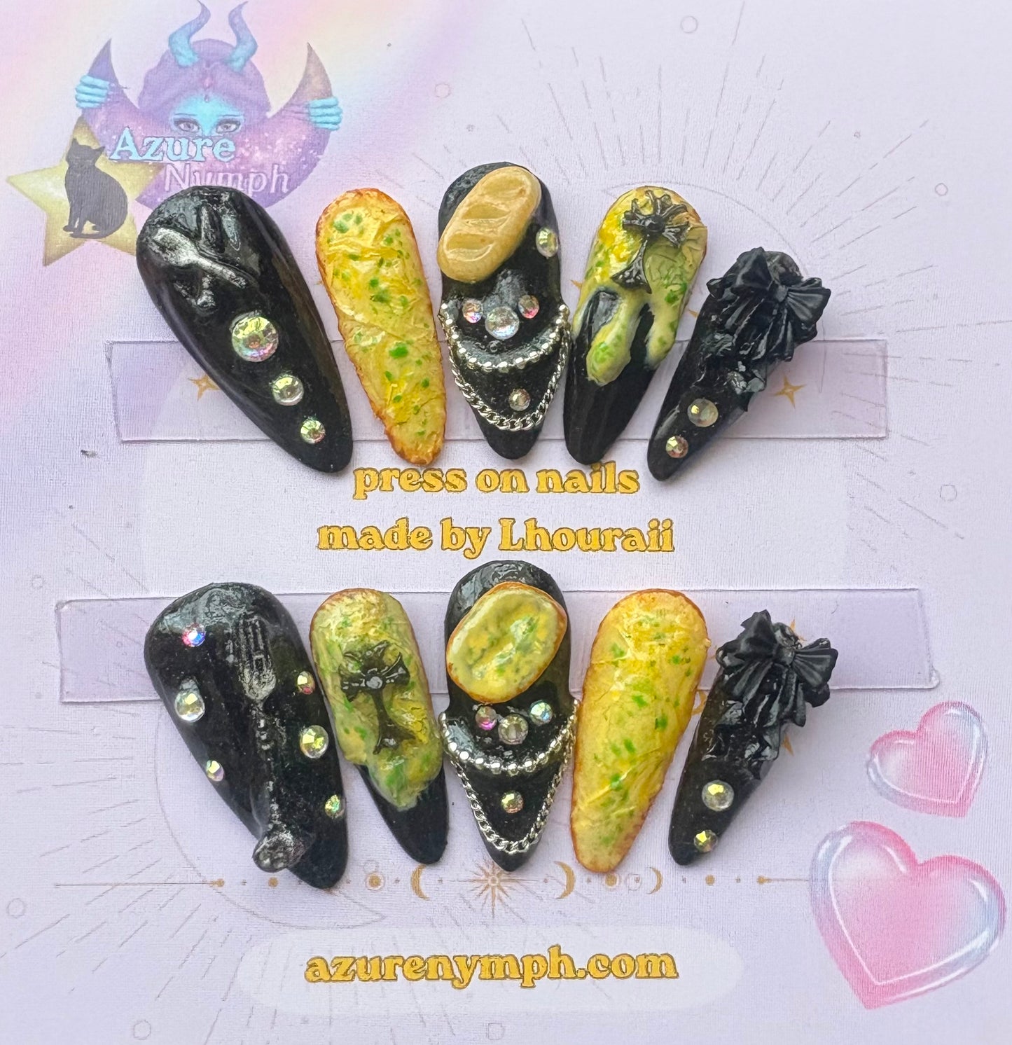Garlic Bread Goth | Press On Nails