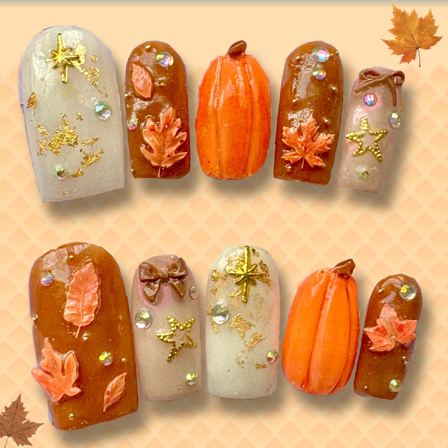 Autumn Pumpkin Patch | Press On Nails