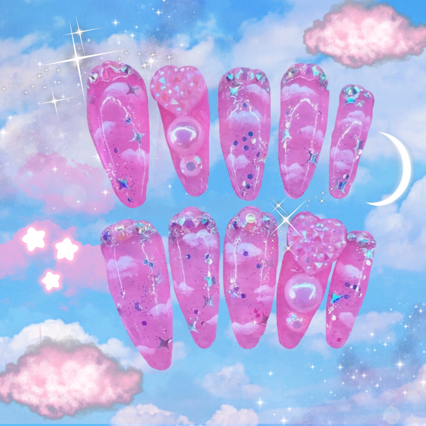 Pink Jelly Cloud | Press On Nails