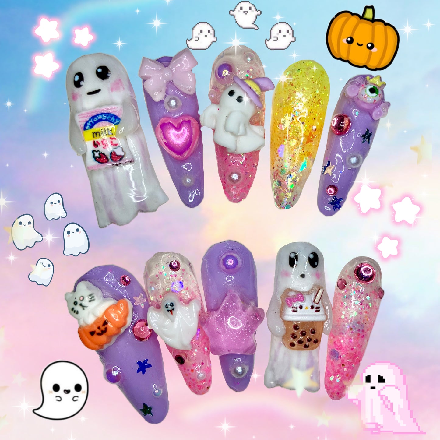 Kawaii Halloween! | Press On Nails