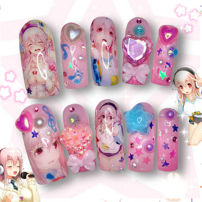 Super Sonico | Press On Nails