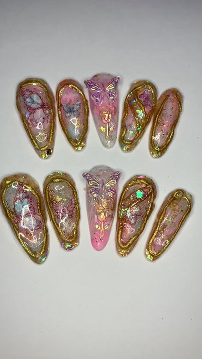 Heavenly Butterflies | Press On Nails