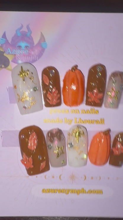 Autumn Pumpkin Patch | Press On Nails
