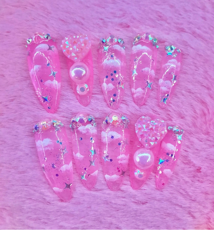 Pink Jelly Cloud | Press On Nails