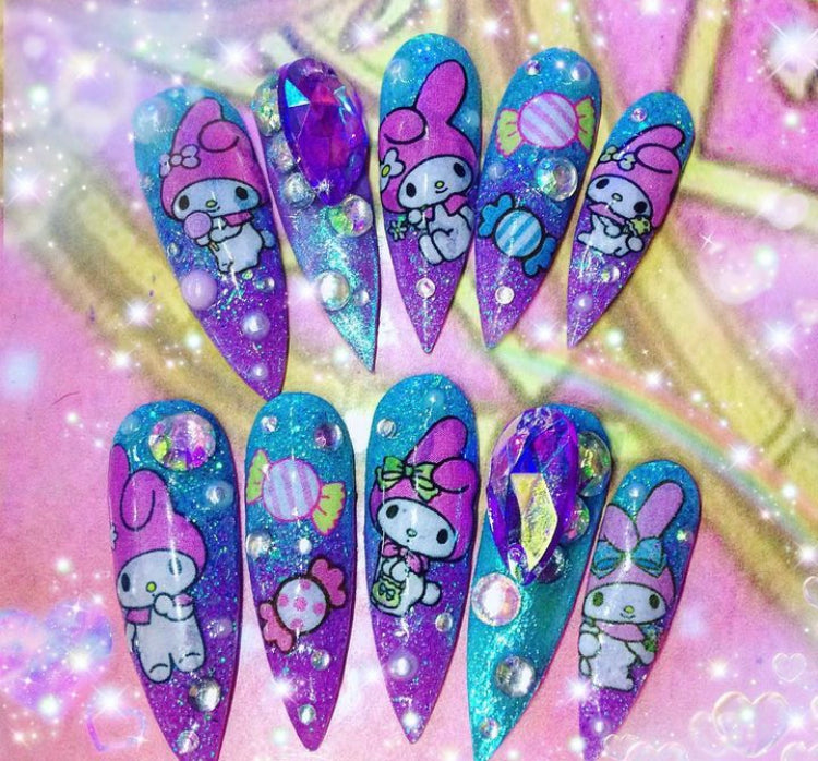 Kawaii Melody Character nails | Press On Nails