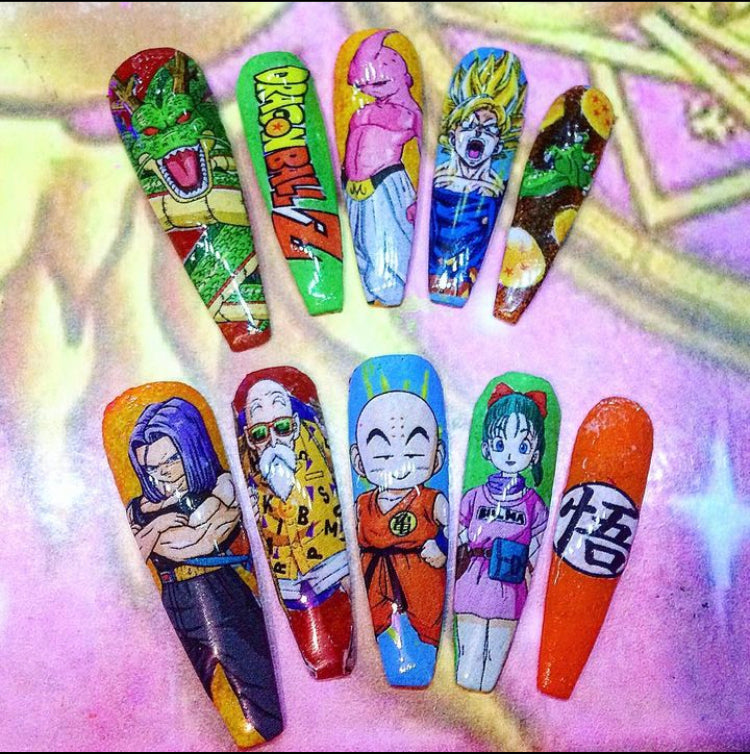 Dragon Anime nails | Press On Nails