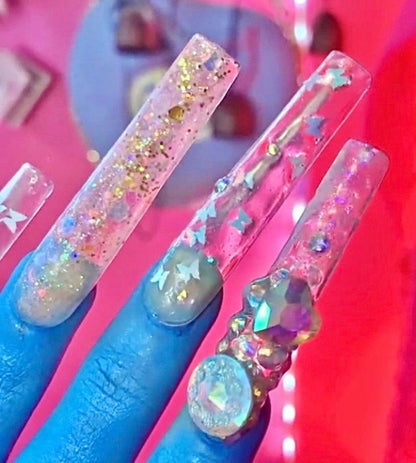 Translucent Sparkly Faerie | Press On Nails