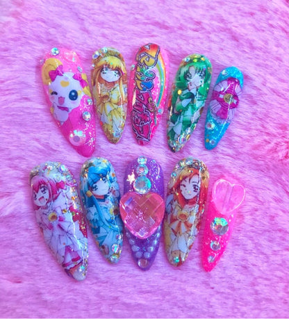 Precure Glitterforce Anime | Press On Nails