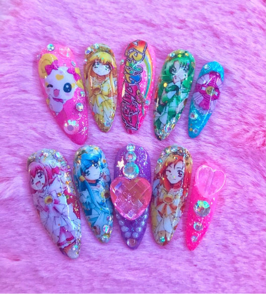 Precure Glitterforce Anime | Press On Nails